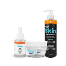 Kit PuriSkin | Sérum + Antissinais + Sabonete Detox