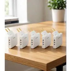 Adaptador de Tomada Benjamin , Articulado Dobravel 90 Graus , 3 saidas 10a Bivolt Resistente