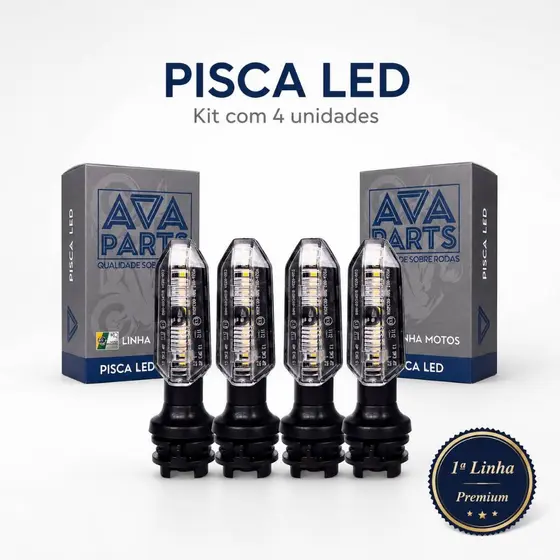 4 Pisca Led Sequencial + Relê Honda Titan Fan 125 150 160 2014 a 2026 Modelo Original CB 250F