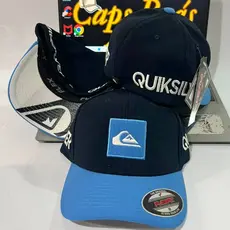 Boné Quiksilver Flex Fit M Letreiro Aba Curva Tamanho M adulto Fechado