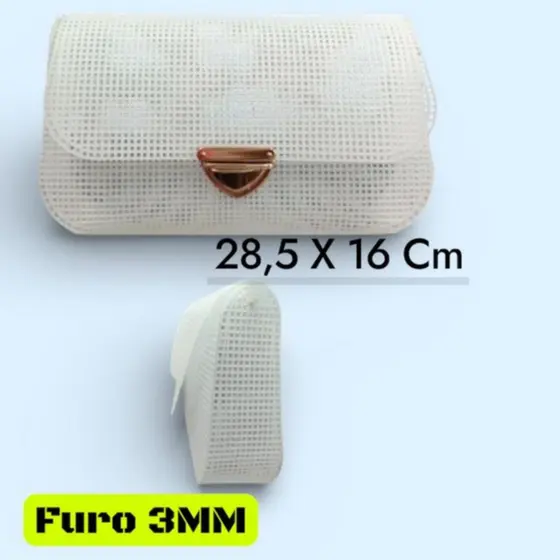 Malha Chenille Para Bolsa 53.5x50cm BXWG10 Tela Plástica Com Furos Para Fio 3 à 4 MM