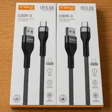 Kit 2 Cabos USB Tipo C 5.0A Turbo Carregamento Rápido Android Reforçado Original Agold