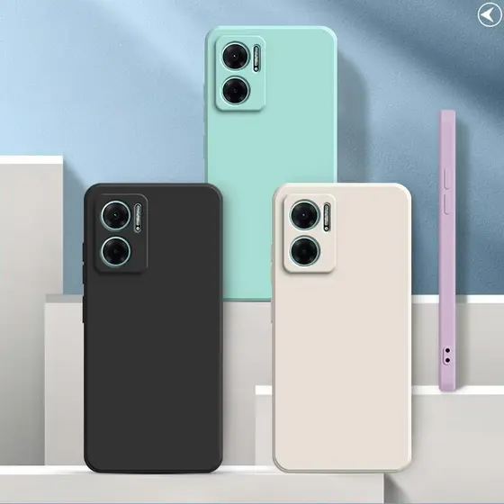 Capinha Redmi 10 5G , Cor Sólida Redmi10 5G Protetora De silicone anti-Queda De Lisa Simples YT