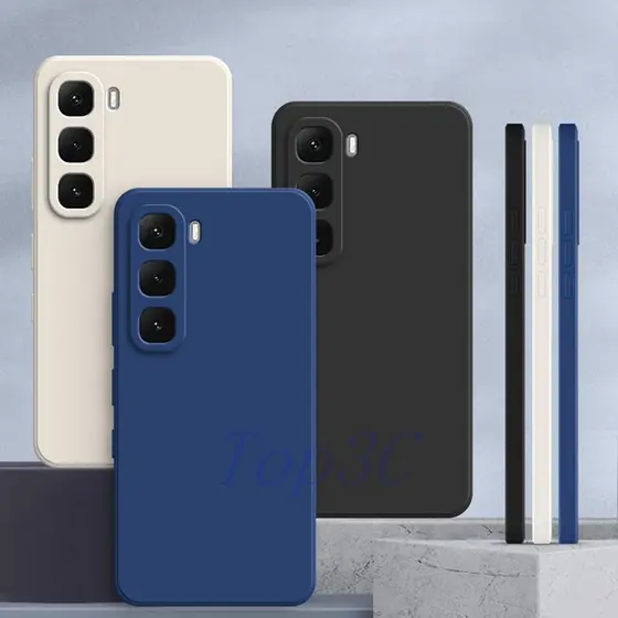 Capa infinix hot 60i / hot 60 De silicone Simples De Cor Lisa YT