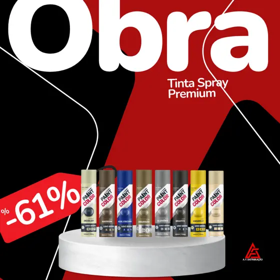 Tinta Spray Premium Uso Geral Secagem Rápida Uso Interno Externo 350ML