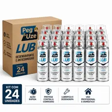 Kit 24 Spray Desengripante Lubrificante Antiferrugem Peg & Uze 250ml Multiuso