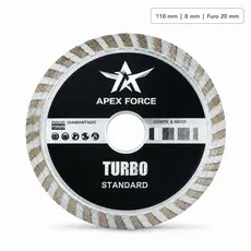 Disco Diamantado Turbo Apex Force 110mm Furo 20mm para Serra Mármore