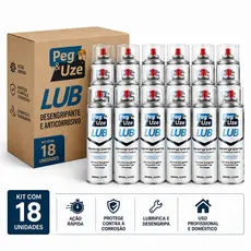 Kit 18 Spray Desengripante Lubrificante Antiferrugem Peg & Uze 250ml Multiuso