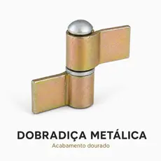 Kit Dobradiça Gonzo com Aba Nº 3 1.1/4 para Portão 5 ou 10 Unidades