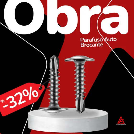 Parafuso Auto Brocante 4,2mm C/ Serrilha Flangeado 13, 16, 19, 25, 32 e 38mm C/ Quantidades Variadas