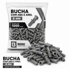 Bucha USAF U-BS/B 8mm com Borda para Base Sólida  - 1000 Unidades