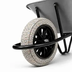 Pneu com Roda para Carrinho de Mão e Carriola Aro 8 Reforçado | Furo 19mm e 26mm
