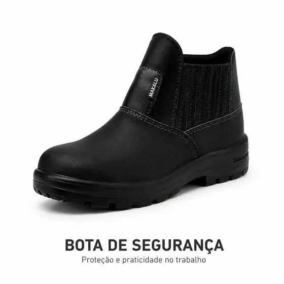 Botina de Segurança Imbiseg Couro Elástico Solado PU CA 17015