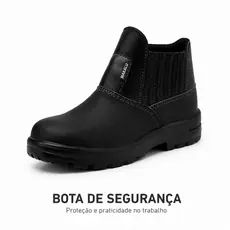 Botina de Segurança Imbiseg Couro Elástico Solado PU CA 17015
