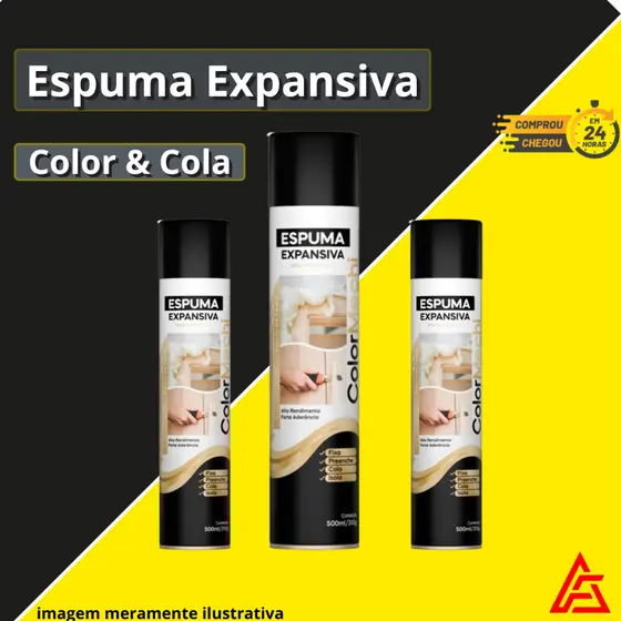 Espuma Expansiva Color & Cola - Escolha a sua quantidade