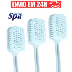 Escova de Banho Corporal para Costas Massageadora Escovao Grande Lavar Couro Macia