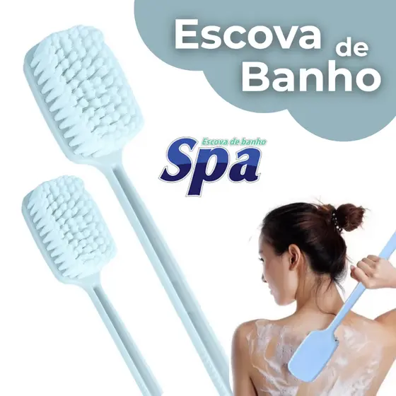 Escova de Banho Grande para Costas Macia Massageadora Esfregar Corpo Esfoliar Limpeza Pele Longo Spa