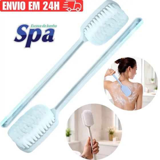 Escova de Banho Grande Costas Macia Massageadora Cabo Longo Cerdas Macias Condor Lavar Limpeza Corpo