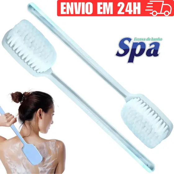 Escova de Banho para Costas Cabo Longo Cerdas Macia Esfregao Esfoliante Condor Carro Pneu Roda Caixa