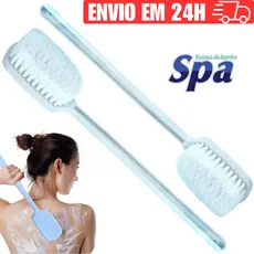 Escova de Banho para Costas Cabo Longo Cerdas Macia Esfregao Esfoliante Condor Carro Pneu Roda Caixa