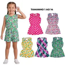 Kit 2 Macaquinhos Infantil Juvenil Menina verão - Macacão Roupas Menina