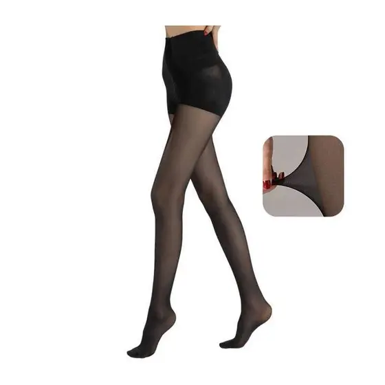 Fio 15/20/40 Meia Calça Social Classica Fina Efeito Transparente  Modelo Europeu Elegante Para Trabalho Esporte Fino