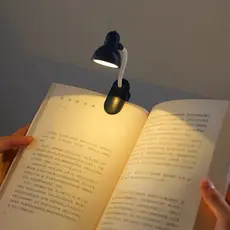 Mini Lâmpada De Mesa LED Bateria Livro De Leitura com Clipe De suporte Luz Ajustável Portátil