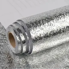 5 Metros Papel De Alumínio Rolo Adesivo 3D Prova Da Agua Para Cozinha Adesivo Impermeável