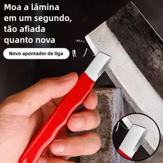 Afiador Profissional de Facas Aço Tungstênio Pedra Diamantada Lâminas Tesoura Jardinagem Cabo Antiderrapante