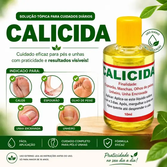 Calicida Cuidados com os Pés | Calos, Esporão, Olho de Peixe, Unheiro e Unhas Encravadas