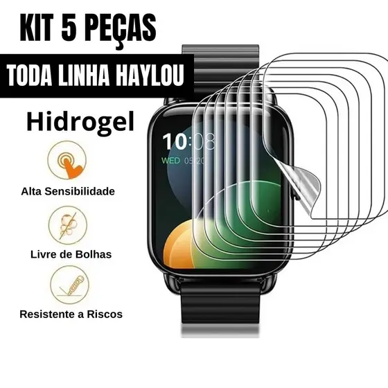 1 3 5 Películas Lisa  de Hidrogel Hd para Haylou Solar Pro RS4 Plus RS5 GST LS09