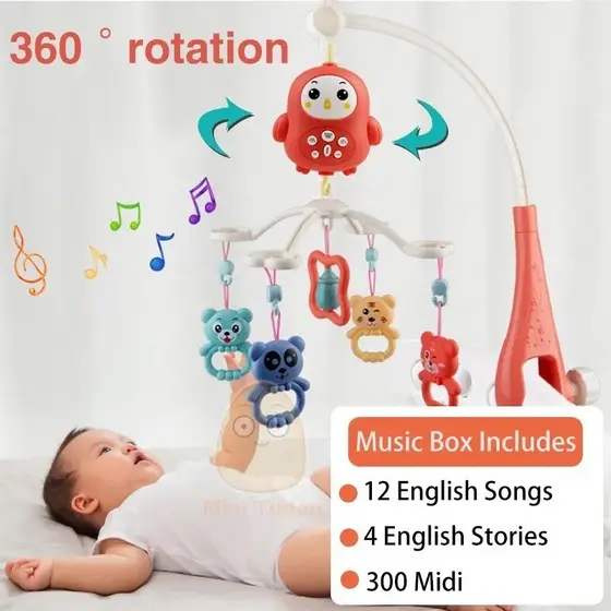 Bebê berço móveis chocalhos música brinquedos educativos cama sino carrossel para berços infantil brinquedo do bebê 0-12 meses para recém-nascidos criança brinquedo