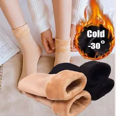Kit Ate 6 Pares de Meia/Meias Soquete Térmica Grossa Flanelada Fleece Inverno Frio Intenso