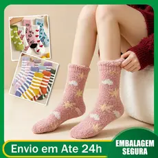 12 Pares Meias De Lã Felpuda Grossa Para Frio Quente Adulto Masculinas e Femininas Chão De Outono E Inverno Térmica