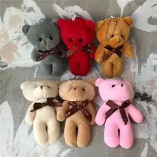 KIT 12 Chaveiro e Brinquedo 12CM com Pingente Ursinho Urso de Pelúcia de Love