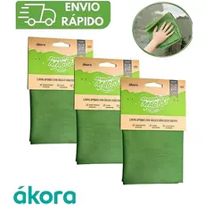 KIT 1 2 3 4 Limpa Vidro Pano Mágico Ákora Poliéster e Poliamida Microfibra Limpeza Original