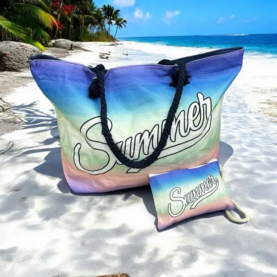 Bolsa Praia 11 Estampas Piscina Modelo Sacola Tecido Cores Variadas Feminina