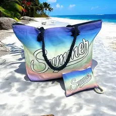 Bolsa Praia 11 Estampas Piscina Modelo Sacola Tecido Cores Variadas Feminina