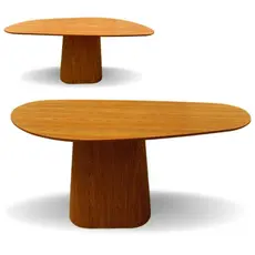Mesa De Jantar Modelar Orgânica Bumerangue Em Freijo 1.40x90cm