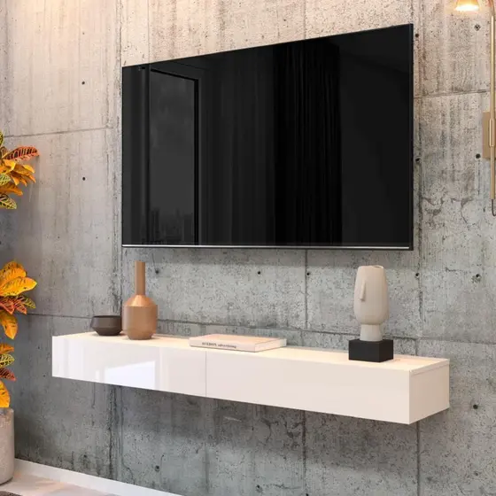 Rack Suspenso Para Painel Ou Tv Até 75" 2 Portas 2,00m