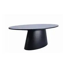 Mesa De Jantar Cone Oval 137X90 Cm Laqueada Preto