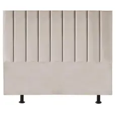 Cabeceira Estofada Cama Box King 195 cm Paolla Suede Cor Bege