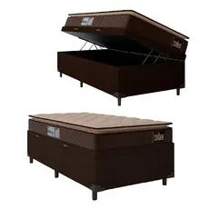 Cama Box Baú Solteiro Colchão Espuma D33 Pillow 88x188x60cm