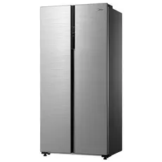 Refrigerador Side By Side 442l Inverter Cor Inox Conectada Midea Mdrs598fga041 - 127v