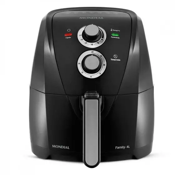Fritadeira Sem Óleo Air Fryer Mondial 4L 1500W Preto-220V