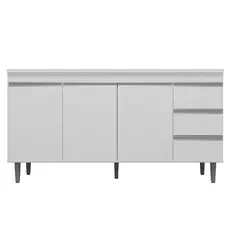 Balcão De Cozinha Andréia Com Tampo 150 Cm Branco – Ajl