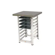 Kit - Mesa Apoio Mes-004 Bancada Capacidade 8 Níveis + 4 Assadeiras 35x35 - Progás