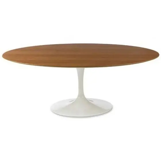 Mesa De Jantar Saarinen Oval 160x90 Cm Freijó Cor Branco