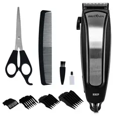 Cortador De Cabelos Britânia BCR22P Inox 9 Acessórios 220V