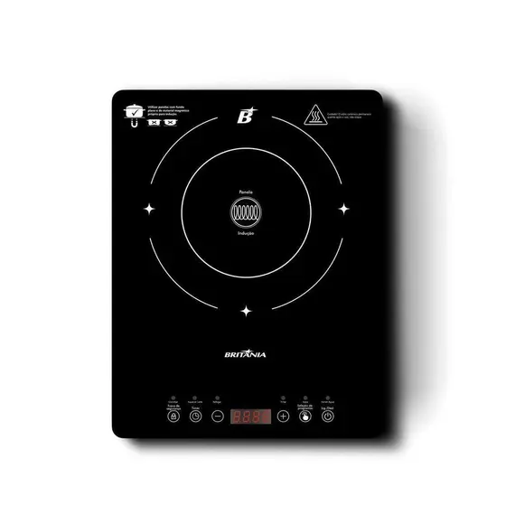 Cooktop De Indução Britânia Portátil Painel Touch BCTE10A 220V